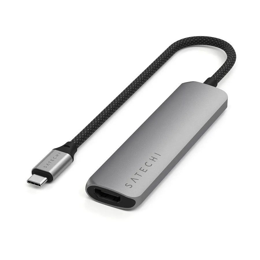Адаптер Satechi 4-in-1 USB-C PD&2xUSB-A 3.2 Gen2&HDMI 4K@60Hz (4-в-1, серый)