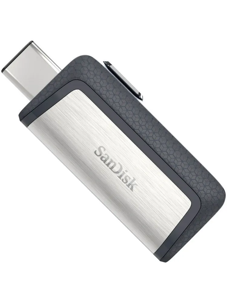 Флеш-накопитель SanDisk Ultra Dual Drive Type-C (64 ГБ, серебристый