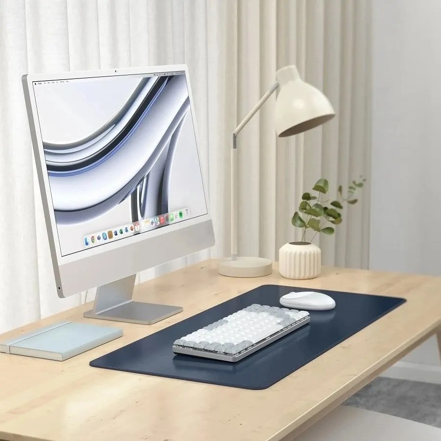 Коврик для мыши и клавиатуры Satechi Vegan-Leather Premium Desk Mat (синий)