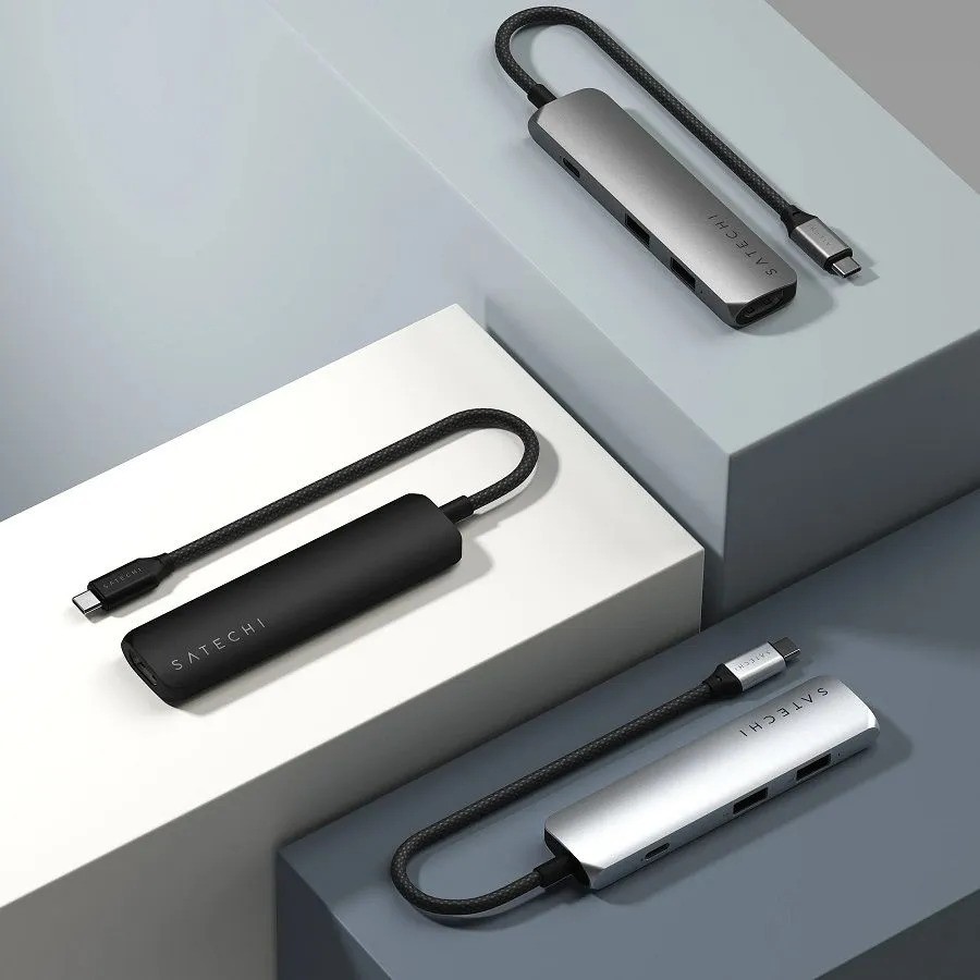 Адаптер Satechi 4-in-1 USB-C PD&2xUSB-A 3.2 Gen2&HDMI 4K@60Hz (4-в-1, черный)