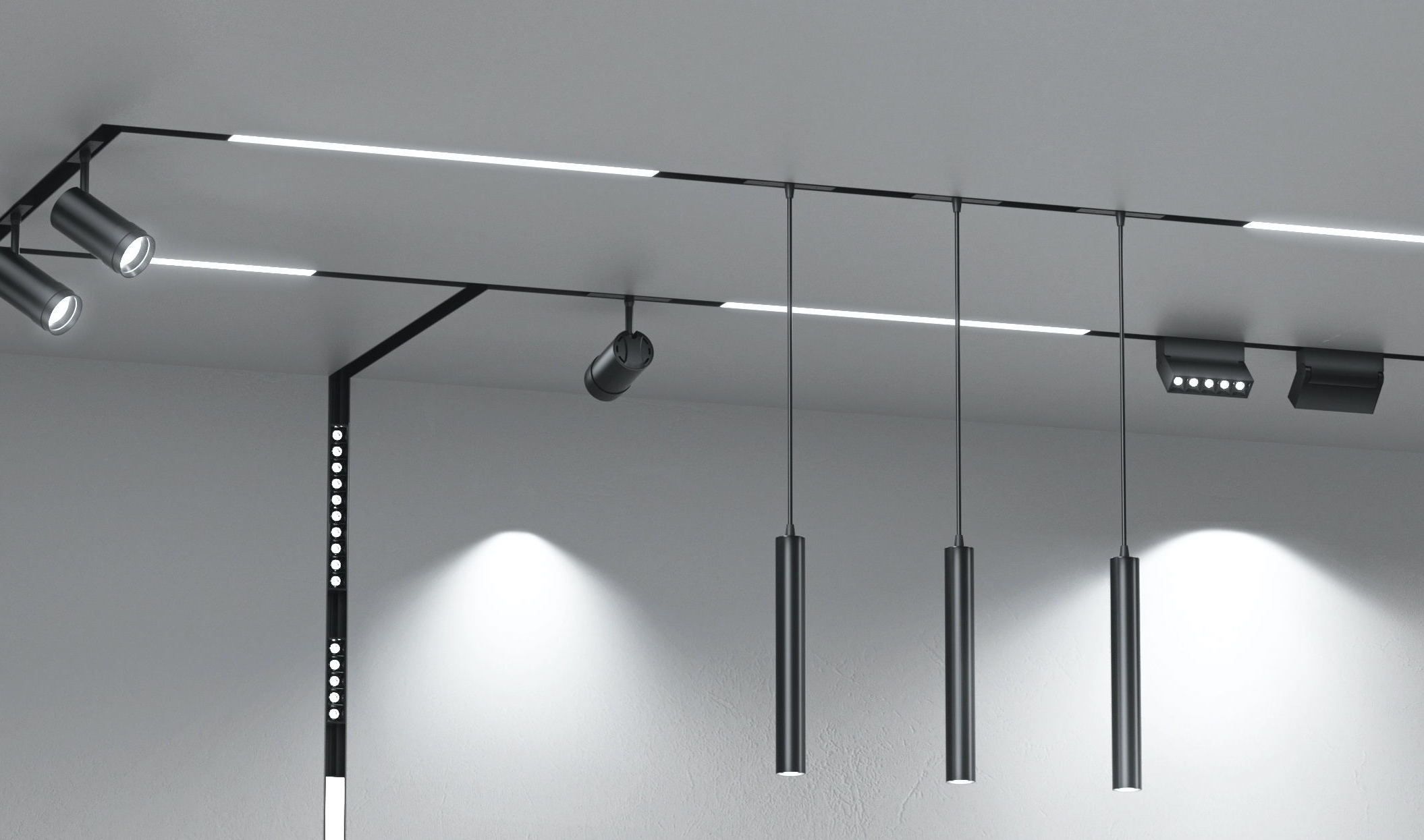 Трековый светильник Yeelight Pro S21 Recessed Magnetic Floodlight (магнитный, линейный, 30 см, черный)