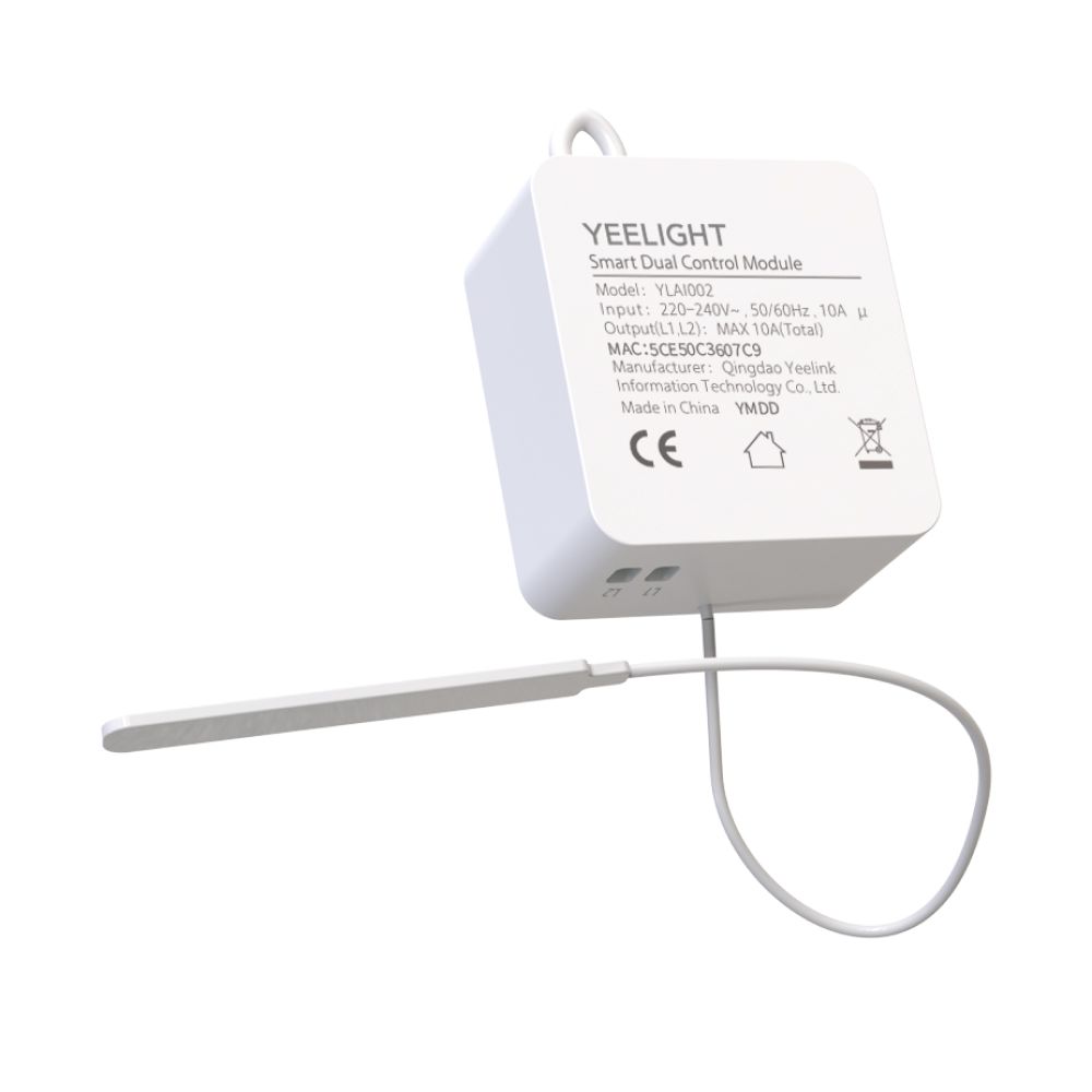Реле Yeelight Pro S20 (2 канала, N L, белый)