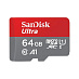 Карта памяти SanDisk Ultra microSDXC UHS-I (64 ГБ, красный/серый)