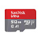 Карта памяти SanDisk Ultra microSDXC UHS-I (512 ГБ, красный/серый)