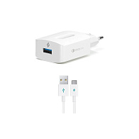 Зарядное устройство TTEC SpeedCharger QC 3.0 Travel Charger 18W with Type-C Cable (белый)