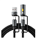 Зарядный кабель ACEFAST J6 Multi-Function Charging Data Cable USB-A+USB-C+Cigarette Lighter (черный)