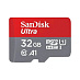 Карта памяти SanDisk Ultra microSDHC UHS-I (32 ГБ, красный/серый)
